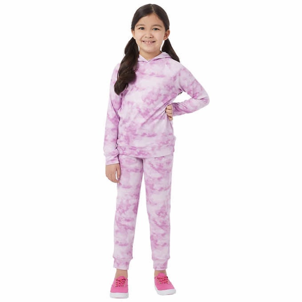 32 Degrees Youth 2-piece Set Soft & Cozy Purple/Pink Hoodie & Jogger Pants